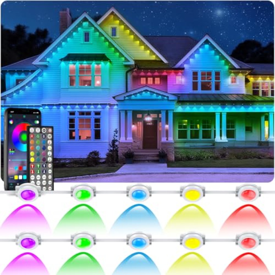 300Feet Permanent Outdoor Ligh - Outdoor Lighting Under Eaves avis et prix