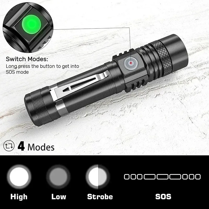 T6 LED Rechargeable Flashlight - Outdoor Lighting For Home avis et prix