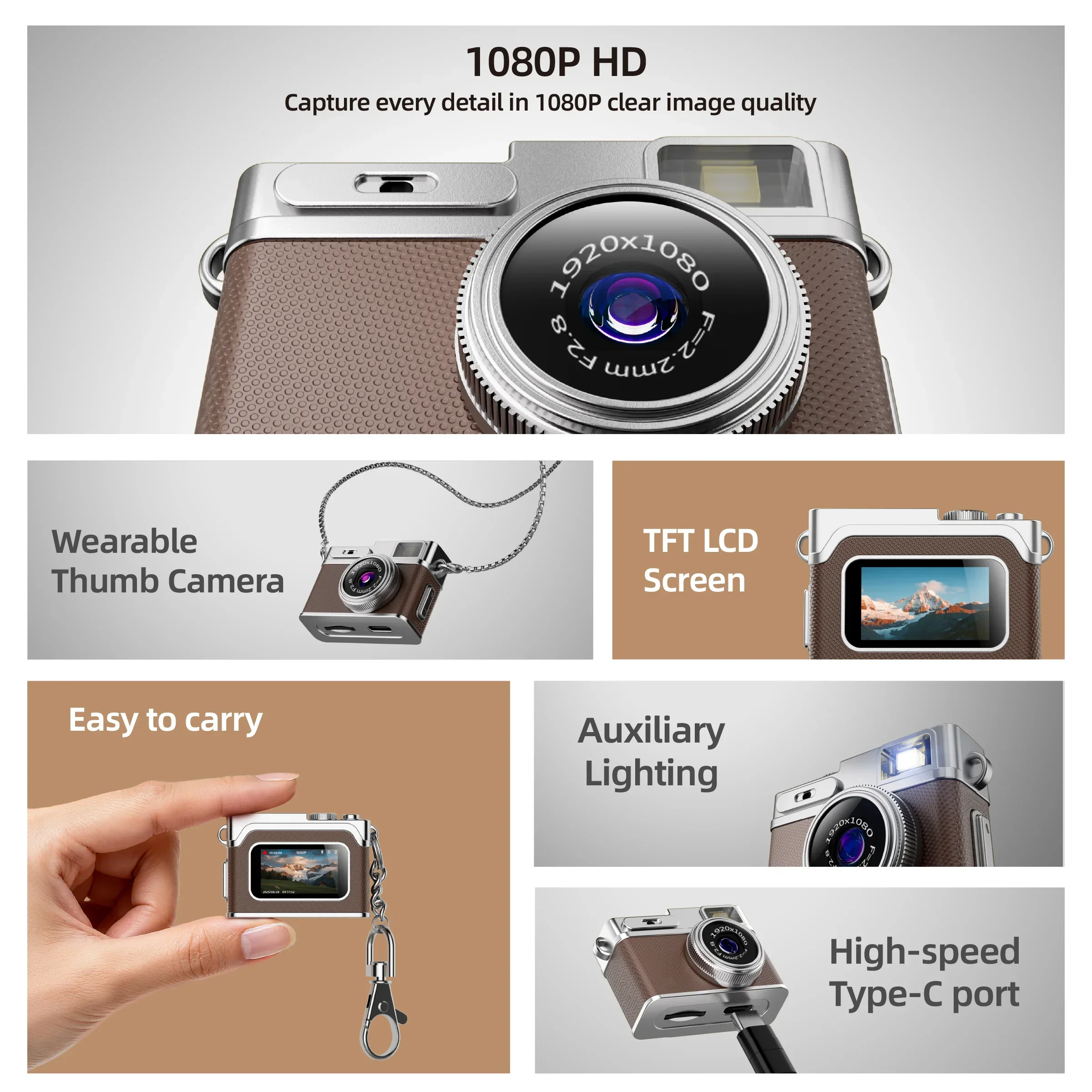 1080P Mini Retro Digital Camer - Outdoor Lighting For Photography avis et prix
