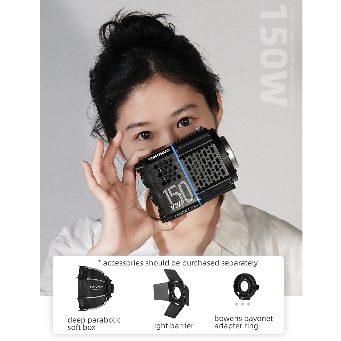 Yongnuo YN150Bi YN150s YN150 C - Outdoor Lighting For Photography avis et prix