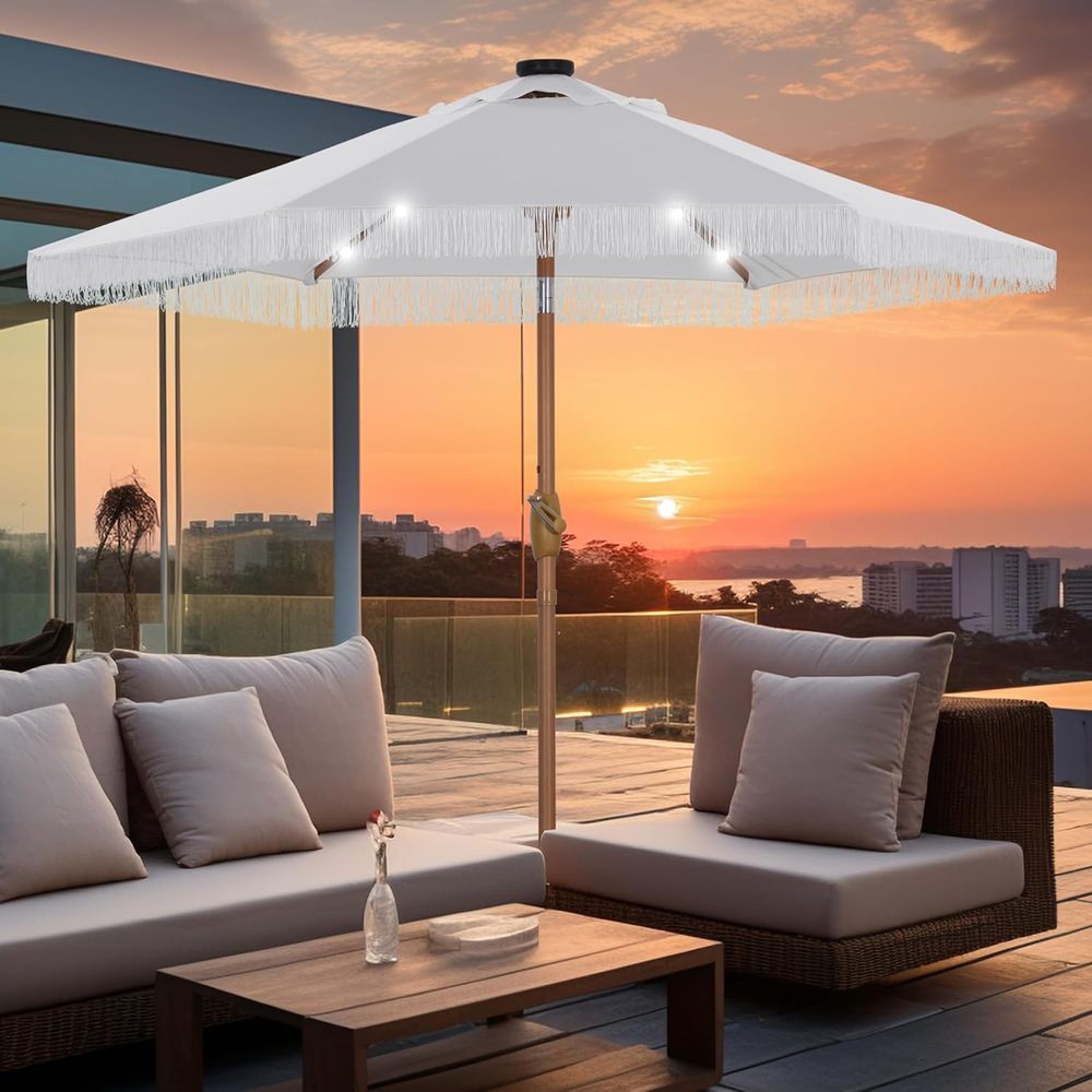 7.5T Outdoor Patio Umbrella wi - Outdoor Lighting Options avis et prix