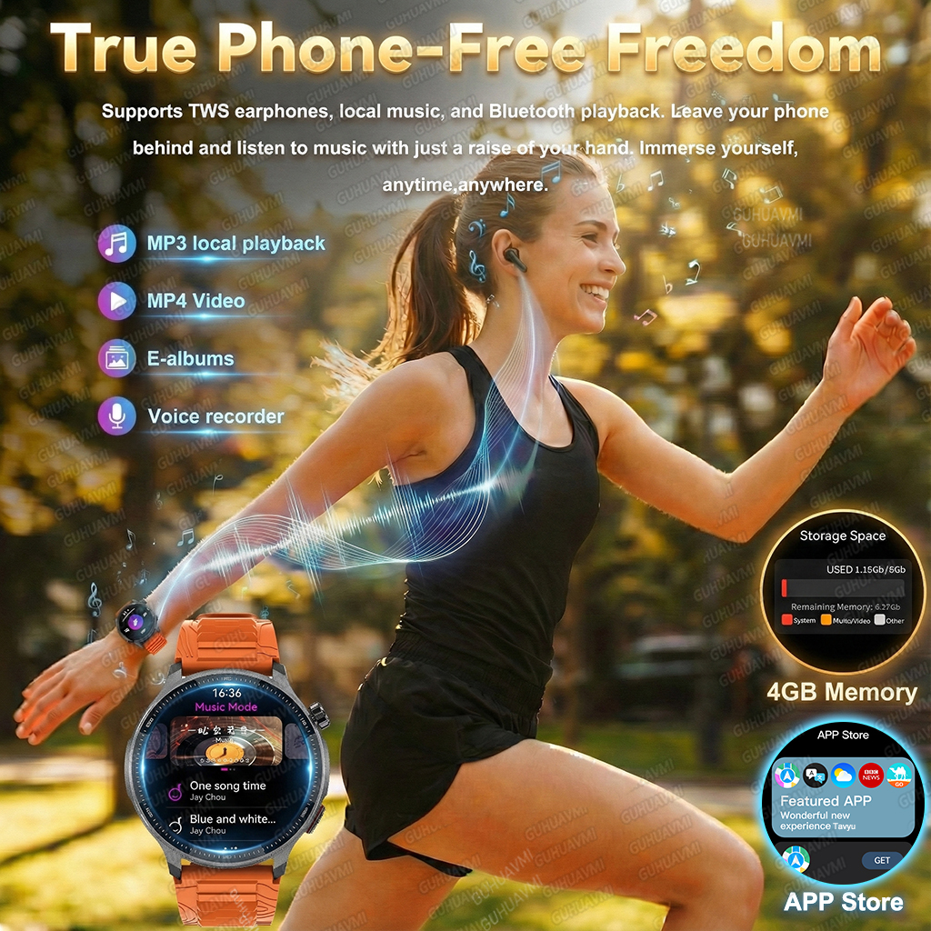 New 4GB Storage Smart Watch GP - Outdoor Lighting Video avis et prix